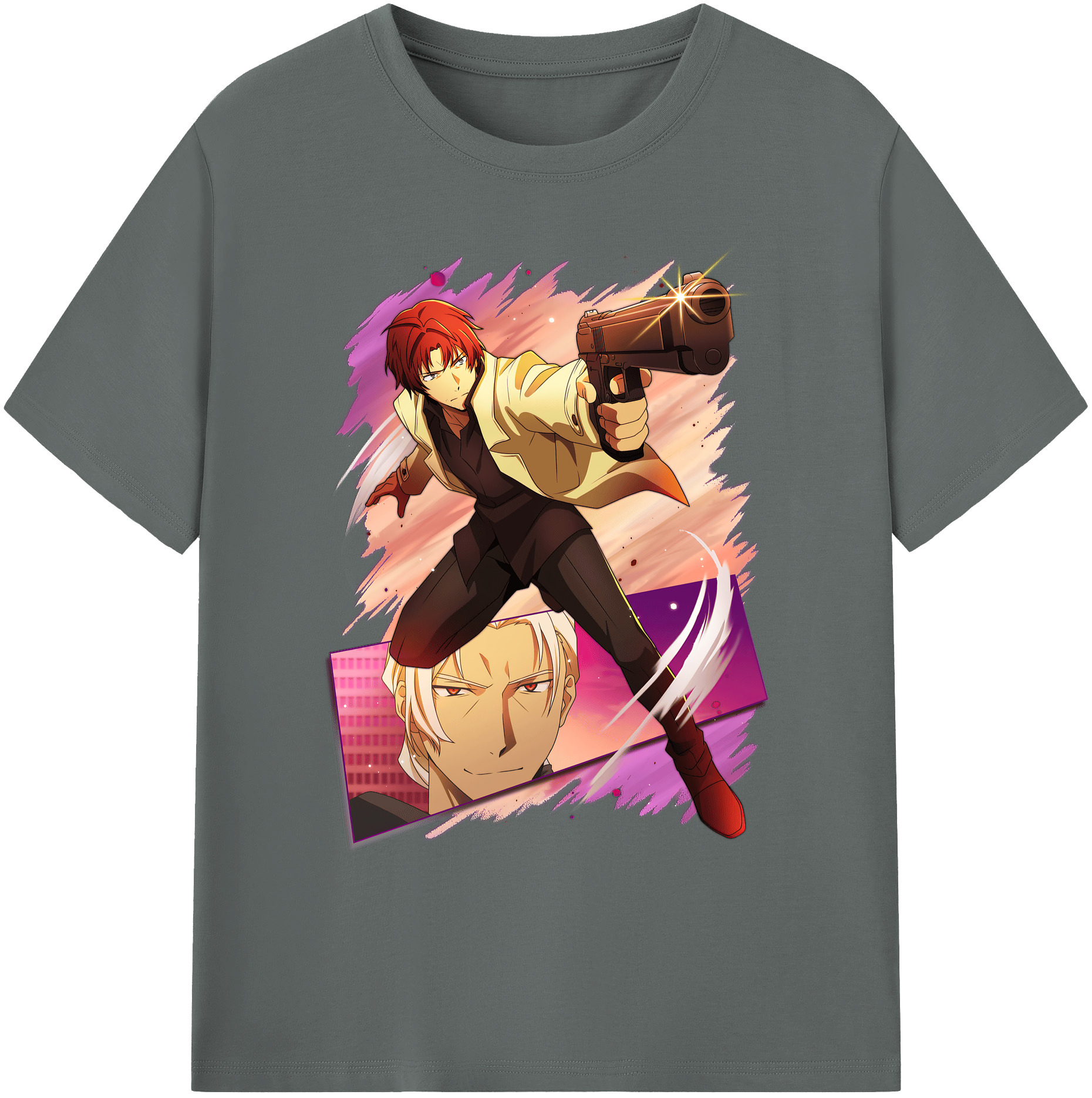 （画像用） 文豪ストレイドッグス Bungo Stray Dogs 綿100％ メンズ半袖Tシャツ｜肌触りやわらか＆通気性